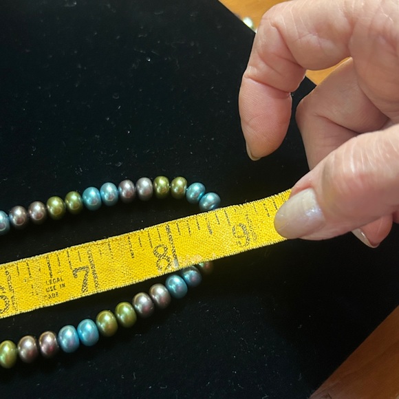 Honors genuine freshwater, Rondell pearl necklace 18 inch - Picture 7 of 7